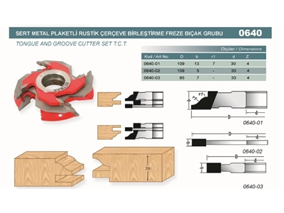 Rustik Çerçeve Birleştirme Bıçak Grubu 0640 Z4 - 2