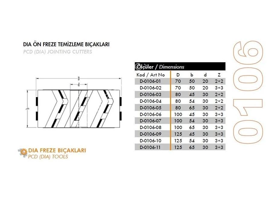 Dıa Ön Freze Temizleme Bıçağı 
