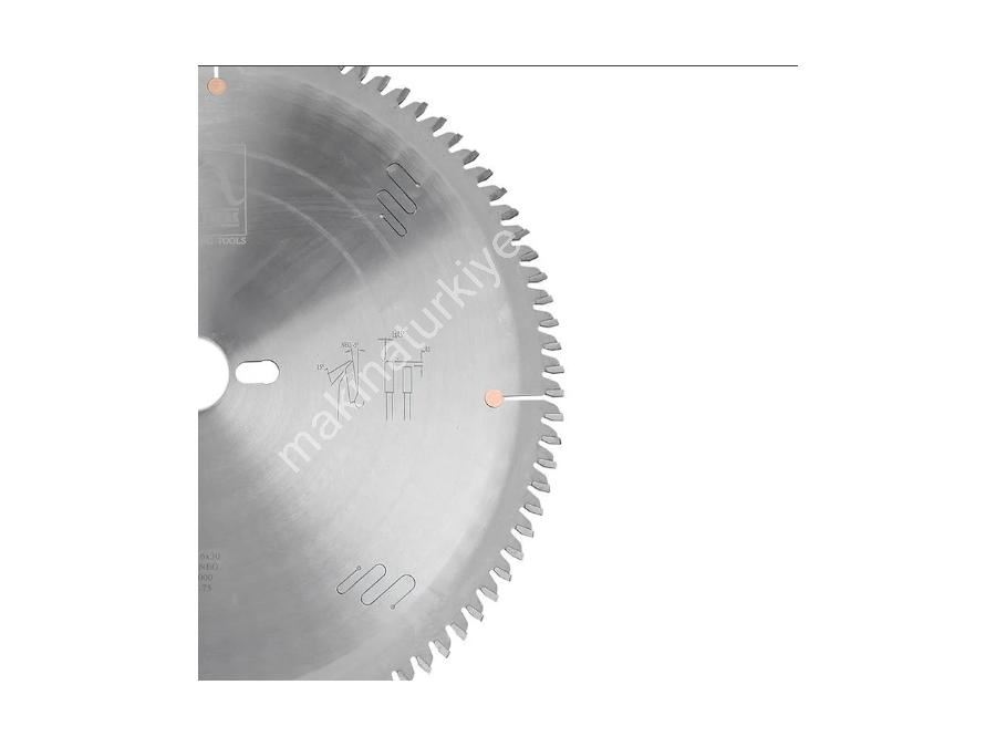 Scie circulaire à denture négative avec plaquette métallique rigide pour métaux doux 300X3.4/2.6X30 Z=96