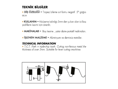 Scie circulaire à denture négative avec plaquette métallique rigide pour métaux doux 300X3.4/2.6X30 Z=96 - 2