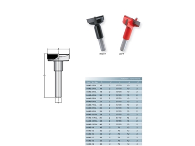 Elmas Uçlu Tas Menteşe Matkabı Sol Dönüş 0440-12L - 1