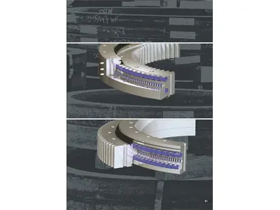 Ø2147mm 120 Tonluk Mobil Vinç Uyumlu Üç Sıra Masuralı İçten Dişli