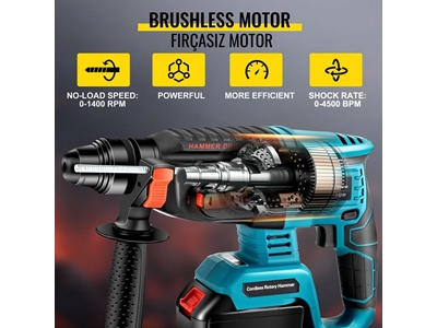 88V Max 5Ah Kömürsüz Professional Kırıcı Delici Matkap - 3