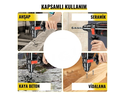 88V Max 5Ah Kömürsüz Professional Kırıcı Delici Matkap - 4