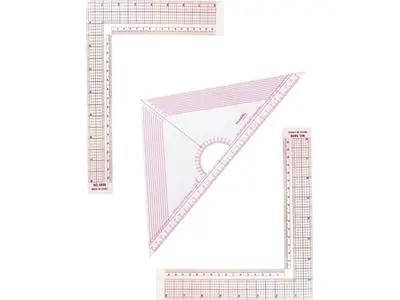 Schneider Modellist Stylist L-Care Dreieckige Feine Kunststoff-Lineal-Set