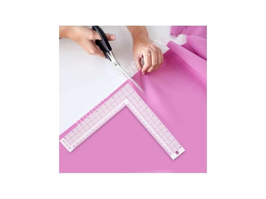 Ensemble de règles en plastique minces en forme de L-Carré-Triangle pour le modélisme stylistique tailleur