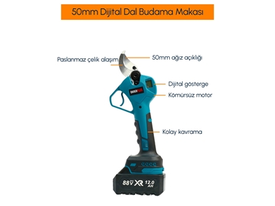 50Mm Akülü Dijital Göstergeli Budama Testeresi - 3