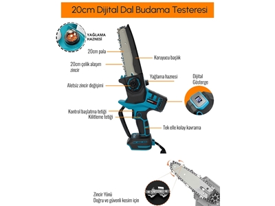 50Mm Akülü Dijital Göstergeli Budama Testeresi - 2
