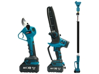 3Lü Bahçe Seti Akülü Uzatma Kollu Dijital Göstergeli Dal Budama Testeresi