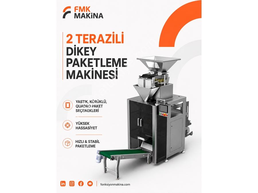 16 Adet / Dakika 2 Terazili Dikey Paketleme Makinası