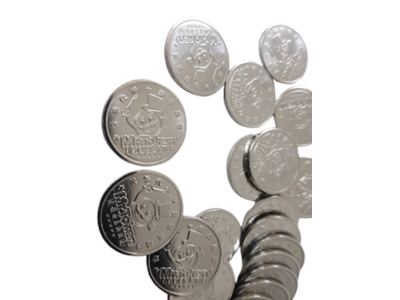 Paslanmaz Resimli Mr Token Oyun Makinası Jetonu - 0