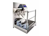 Foot Base Brushed Stainless Hygiene Barrier