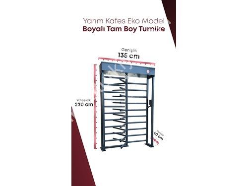 220Cm Yarım Kafes Eko Model Boyalı Tam Boy Turnike