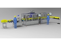 Otomatik Şişe Sıvı Dolum, Kapaklama Ve Etiketleme Makinası