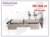 100-1000 ml Çift Nozullu Yarı Otomatik Sıvı Dolum Makinası