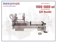 1000–5000 ml Çift Nozullu Yarı Otomatik Sıvı Dolum Makinası