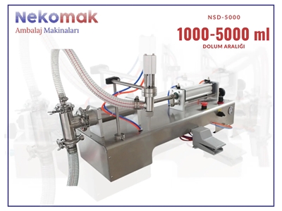 1000–5000 ml Tek Nozullu Yarı Otomatik Sıvı Dolum Makinası - 0