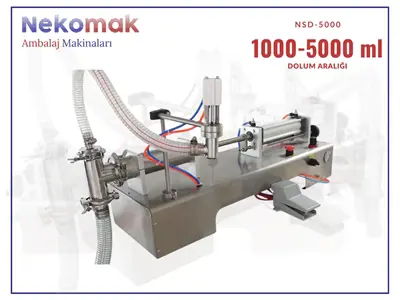 1000–5000 ml Tek Nozullu Yarı Otomatik Sıvı Dolum Makinası