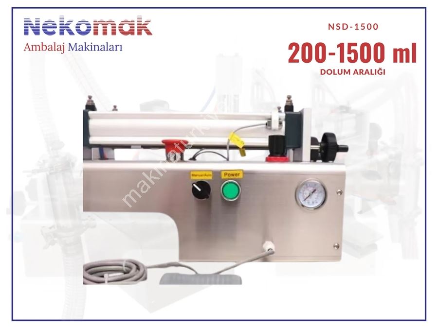 200–1500 ml Tek Nozullu Yarı Otomatik Sıvı Dolum Makinası Hakkında