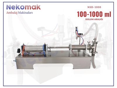 100–1000 ml Tek Nozullu Yarı Otomatik Sıvı Dolum Makinası - 1