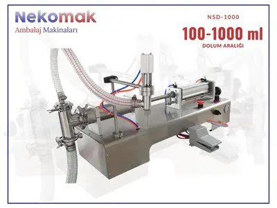 100–1000 ml Tek Nozullu Yarı Otomatik Sıvı Dolum Makinası