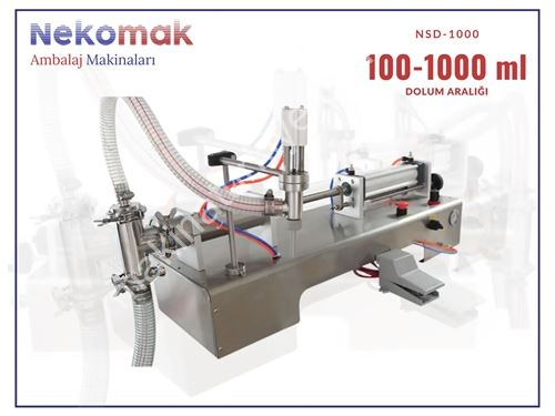 100–1000 ml Tek Nozullu Yarı Otomatik Sıvı Dolum Makinası