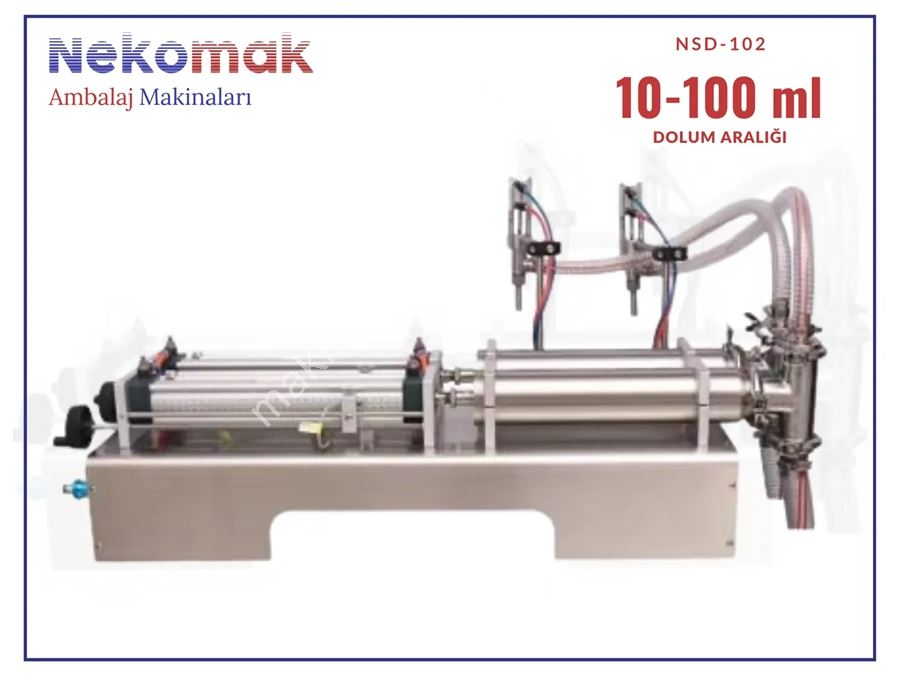 10–100 ml Çift Nozullu Yarı Otomatik Sıvı Dolum Makinası