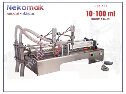 10–100 ml Çift Nozullu Yarı Otomatik Sıvı Dolum Makinası