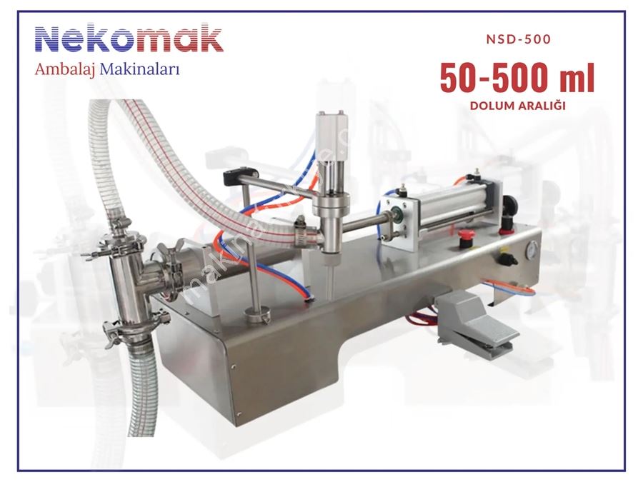 50–500 ml Tek Nozullu Yarı Otomatik Sıvı Dolum Makinası