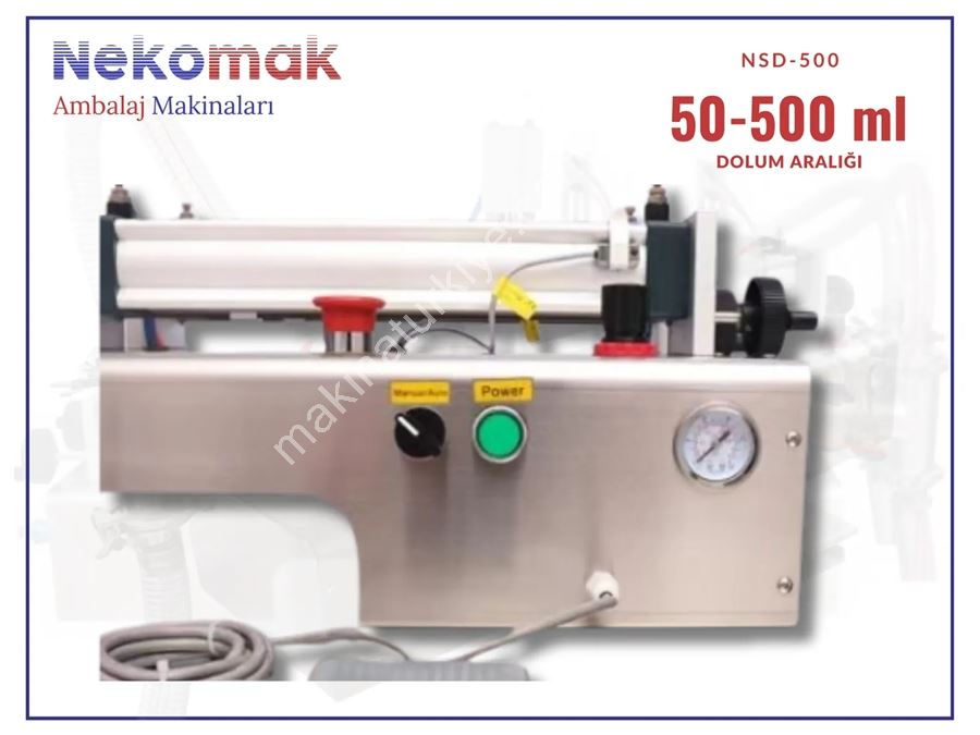 50–500 ml Tek Nozullu Yarı Otomatik Sıvı Dolum Makinası