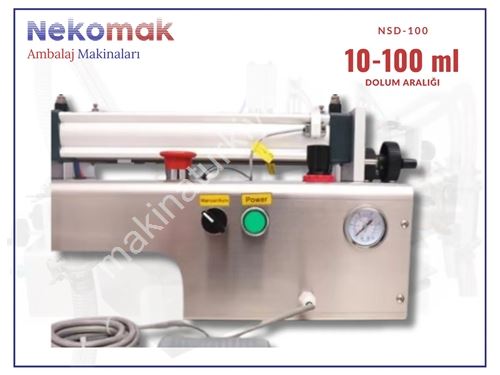 10–100 ml Tek Nozullu Yarı Otomatik Sıvı Dolum Makinası