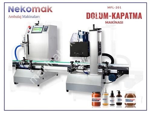 20 Şişe/Dakika Sıvı Dolum ve Kapatma Makinası