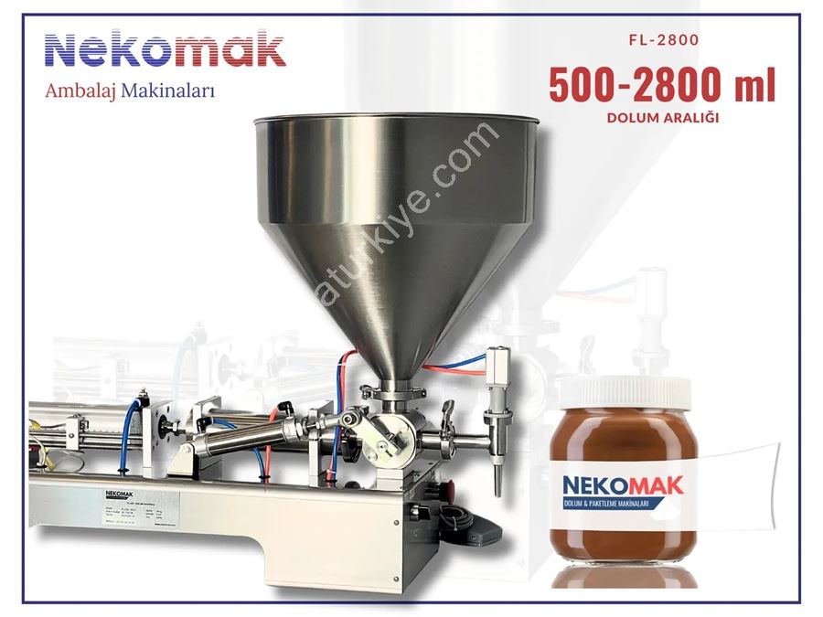 500–2800 ml Tek Nozullu Yüksek Viskoziteli Yarı Otomatik Sıvı Dolum Makinası