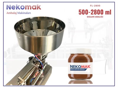 500–2800 ml Tek Nozullu Yüksek Viskoziteli Yarı Otomatik Sıvı Dolum Makinası - 1