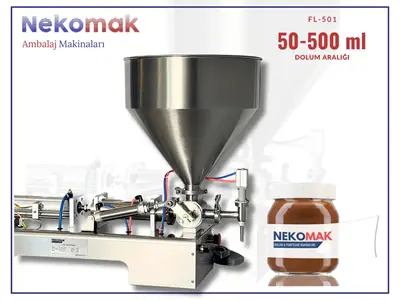 50–500 ml Tek Nozullu Yüksek Viskoziteli Yarı Otomatik Sıvı Dolum Makinası