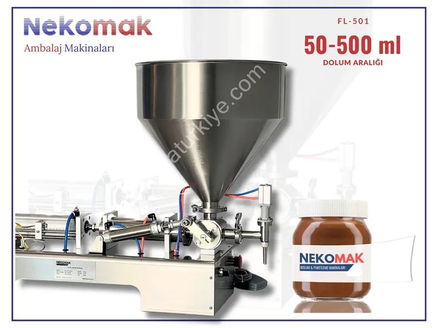 50–500 ml Tek Nozullu Yüksek Viskoziteli Yarı Otomatik Sıvı Dolum Makinası