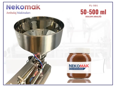 50–500 ml Tek Nozullu Yüksek Viskoziteli Yarı Otomatik Sıvı Dolum Makinası - 1