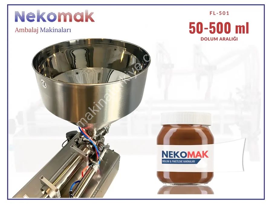 50–500 ml Tek Nozullu Yüksek Viskoziteli Yarı Otomatik Sıvı Dolum Makinası