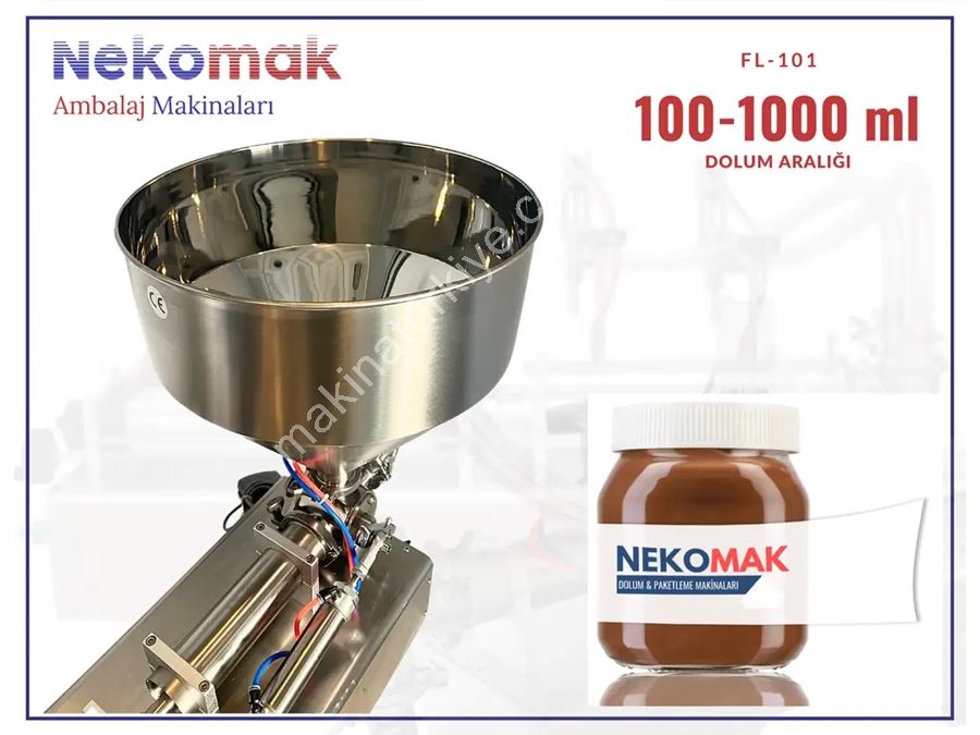 100–1000 ml Tek Nozullu Yüksek Viskoziteli Yarı Otomatik Sıvı Dolum Makinası