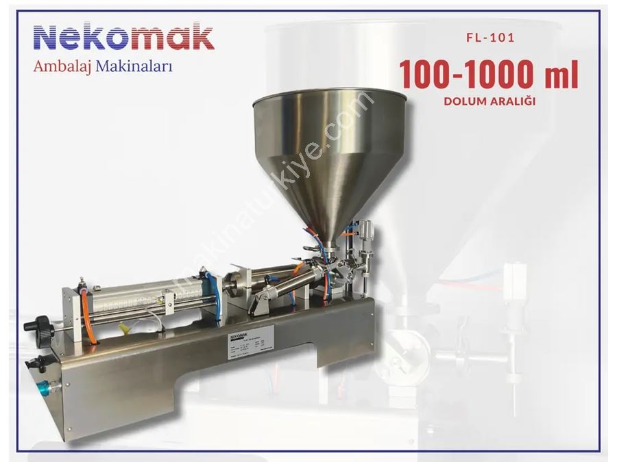 100–1000 ml Tek Nozullu Yüksek Viskoziteli Yarı Otomatik Sıvı Dolum Makinası