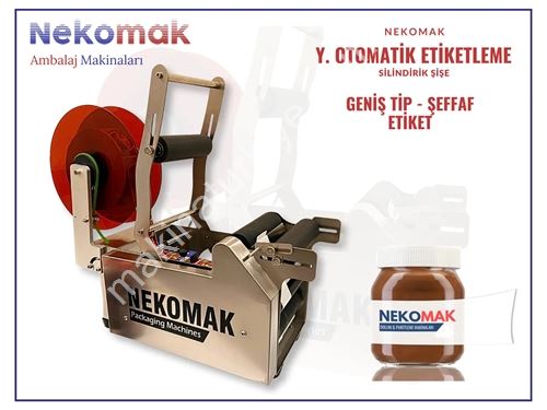 Geniş Tip Yarı Otomatik Şeffaf Etiket Şişe Etiketleme Makinası