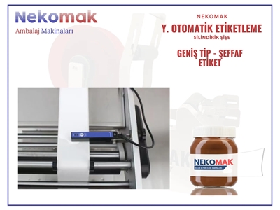 Geniş Tip Yarı Otomatik Şeffaf Etiket Şişe Etiketleme Makinası - 2