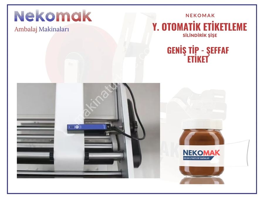 Geniş Tip Yarı Otomatik Şeffaf Etiket Şişe Etiketleme Makinası