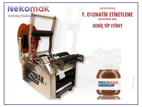 Geniş Tip Yarı Otomatik Silindirik Şişe Etiketleme Makinası