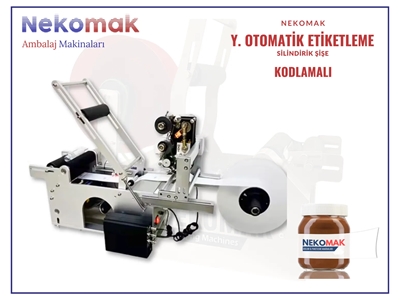Kodlamalı Yarı Otomatik Silindirik Şişe Etiketleme Makinası - 1