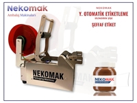 Yarı Otomatik Şeffaf Etiket Silindirik Şişe Etiketleme Makinası