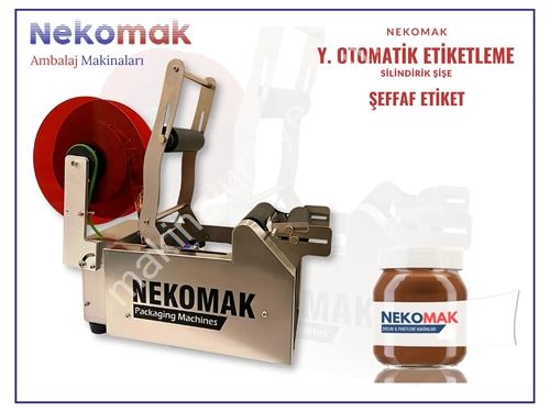 Yarı Otomatik Şeffaf Etiket Silindirik Şişe Etiketleme Makinası
