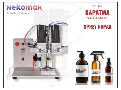 Vidalı Sprey Kapağı Kapak Kapatma Makinası - 1