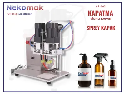 Vidalı Sprey Kapağı Kapak Kapatma Makinası
