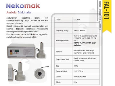 20-90mm İndüksiyon Folyo Kapatma Makinası - 3